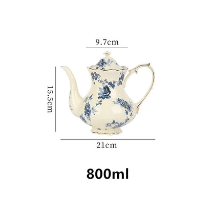 Hot Sale Ceramic Teapot European and American Pastoral Style Home Office Afternoon Tea service Tea Pot Cafe Coffee Pot