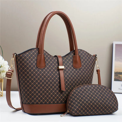 New Trendy Women's Tote Bag Brand Women's Handbag Large Capacity Women's Shopping Shoulder Bags 2 Piece Set Ladies messenger bag