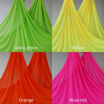 12m Aerial Silks Flying Trapeze Aerial Silk Yoga Hammock Swing GYM Home Outdoor Fitness Anti-Gravity Body Building Pilates Belt