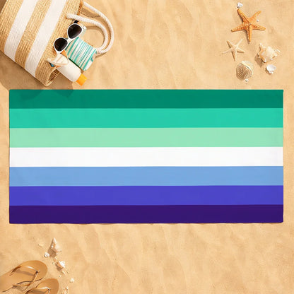 LGBT Gay Rainbow Pride Towel Quick Dry Absorbent Beach Towel for Sports, Fitness, Swimming and Outdoor Activities