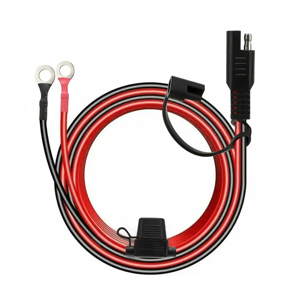 12V Charger Cable 16AWG Ring Terminal SAE to O Ring Connecters Extension Cord Cable Connector for Battery Charger/Maintainer