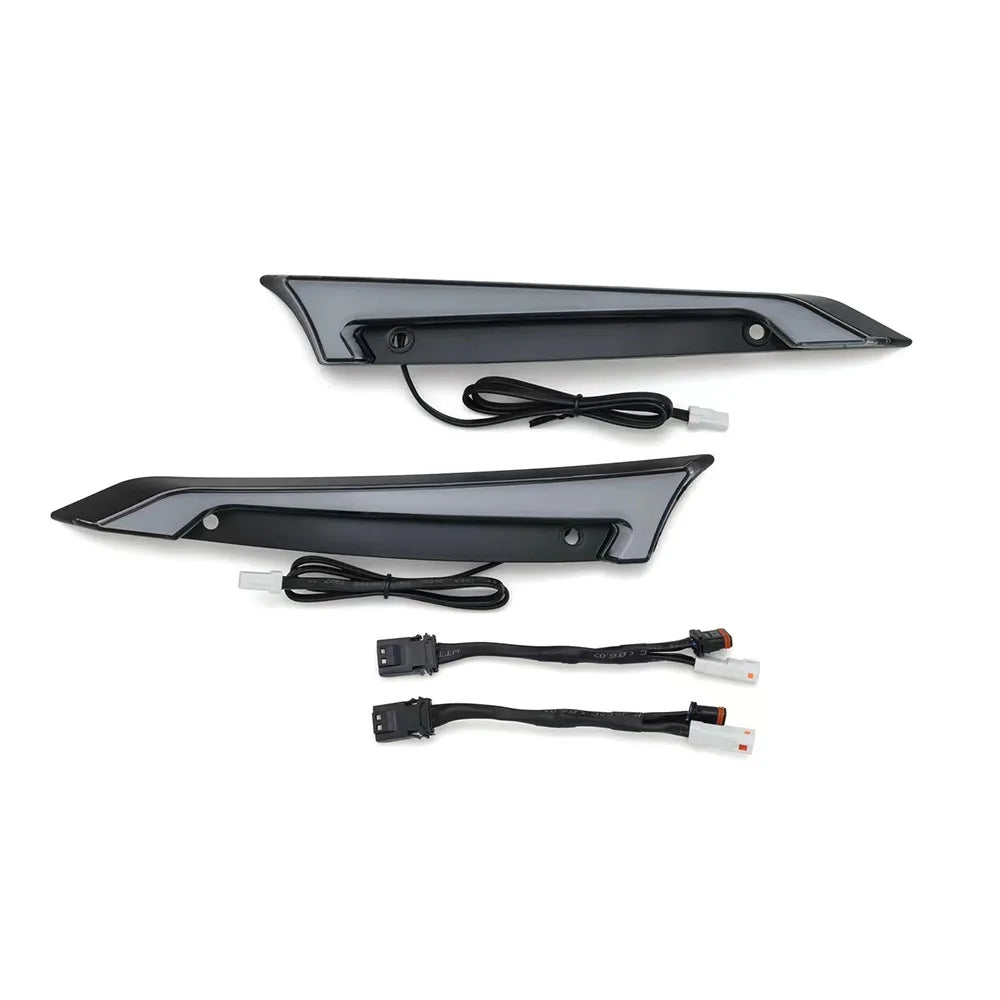 For Harley Road Glides 2015-UP Motorcycle Decorative Lights Windscreen Led Trim Lights Windshield Running Turn Signal Lamps