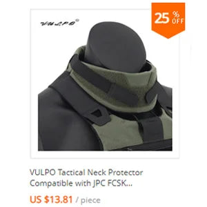 VULPO Tactical Vest EVA Side Plates Pad Dummy Plate 6x6“ Airsoft Strike Face Body Armor Protect Side Plate Hunting Vest Plate Ca