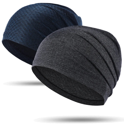 2PCS Quick-drying Running Caps Summer Breathable Cool Sports Hats Outdoor Cycling Hiking Baseball Skullies Stretchy Beanies Hat