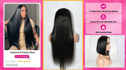 2026 NEW Short Bob Wigs Straight Glueless Wig Ready To Wear  Wigs Pre Cut Elastic Drawstring Upgraded No Glue Lace Air Wig