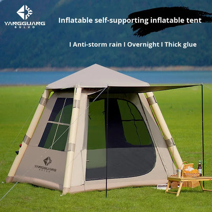Outdoor Camping Fully Automatic Waterproof Inflatable Tent Thickened Heavy Rain Gear