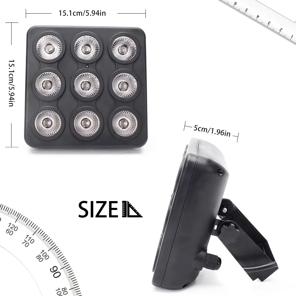 U'King 8Pcs 30W Square Par Lights 9X10W RGBW LEDs Stage Effect Lighting DMX512 Strobe Lights For DJ Show Concert Party KTV