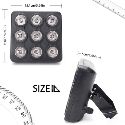 U'King 8Pcs 30W Square Par Lights 9X10W RGBW LEDs Stage Effect Lighting DMX512 Strobe Lights For DJ Show Concert Party KTV