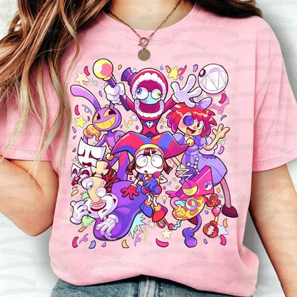 The Amazing Digital Circus Women's Men's Short Sleeve Summer Cotton Y2K Clothing Fashion Comfortable Casual Tops T-shirt