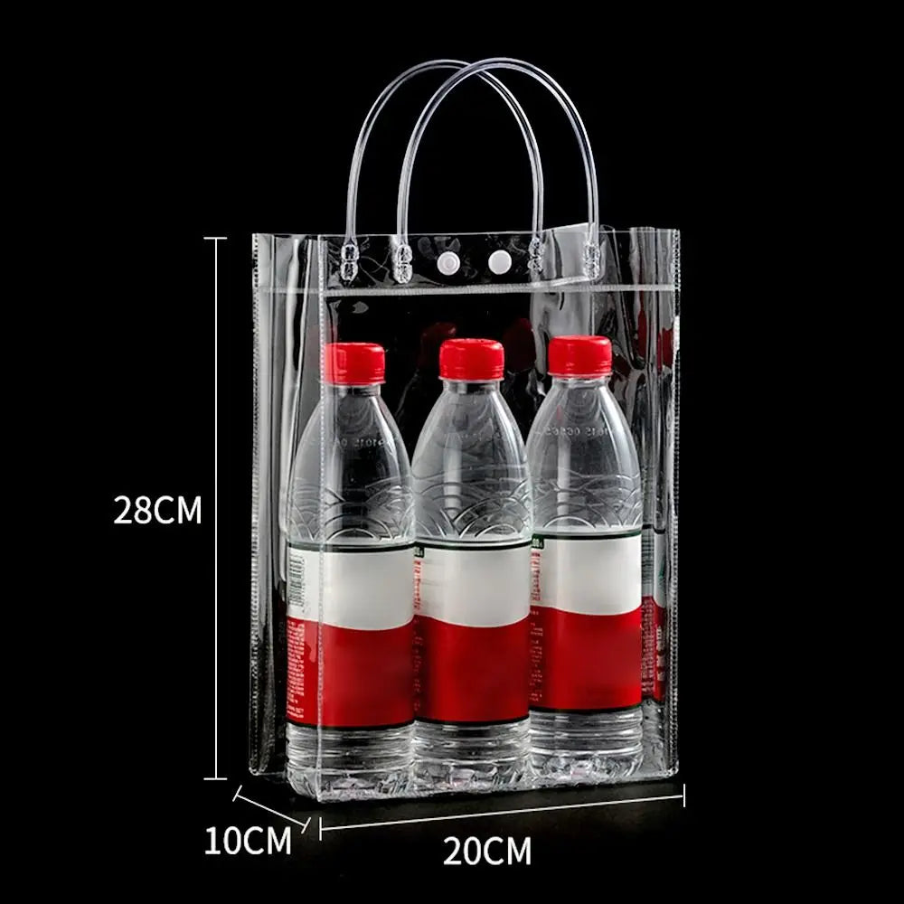 The New PVC Handbag Plastic Candy Bag Convenient Large Capacity Transparent Gift Jelly Bag Gift Bag School Work Daily Matching