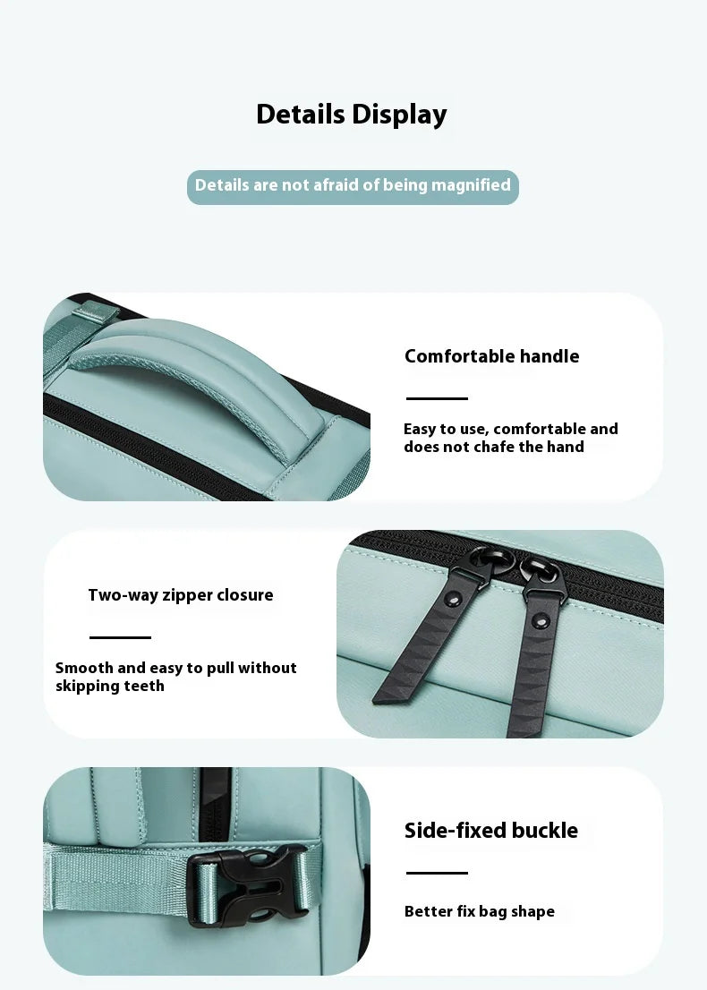 Large Travel Backpack Boardable Backpack USB Charging Waterproof Outdoor Travel Backpack Independent Shoe Compartment