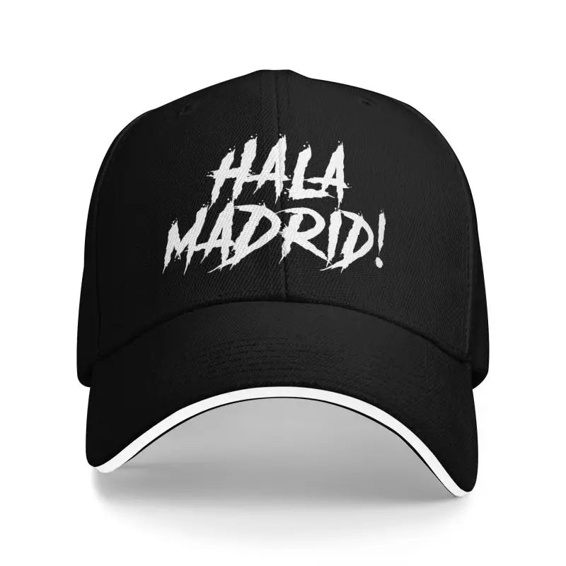 Hala Madrid Letters Print Sandwich Baseball Cap Unisex Casual Sun Bucket Cap Men Adjustable Snapback Hat Golf Hats