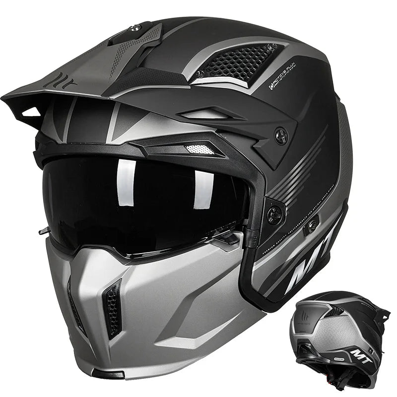 MT New Full Face Helmet Motorcycle Helmets Modular High Quality DOT ECE Approved Personality Off Road Moto Helmets Fashion