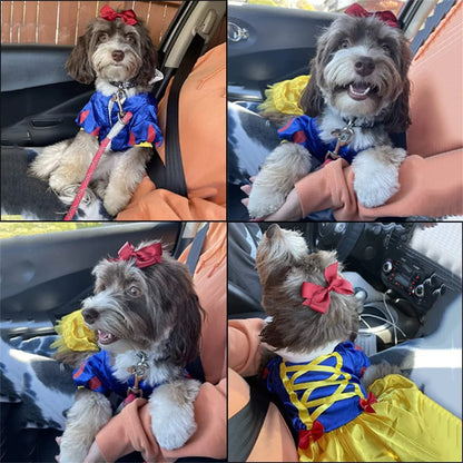Princess Dog Costume Halloween Pet Costume Snow Princess Dress Cosplay Costume For Christmas Halloween Holiday Party Special