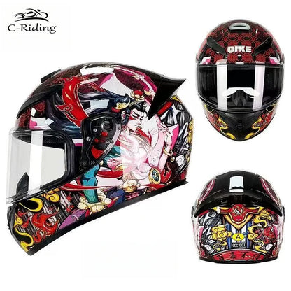 Adult Helmets For Motorcycle Full Face Helmet HD Visors Capacete De Moto Capacetes DOT Approved