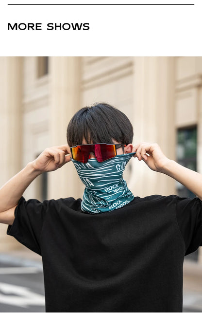 ROCKBROS Cycling Face Mask Sun Protection Hooded Scarfs Summter Breathable Bike Headband Motorcycle MTB Road Bicycle Headscarf