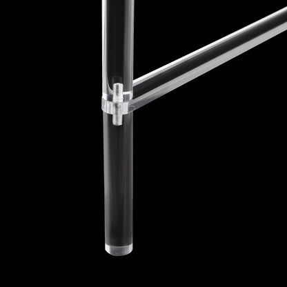 Acrylic Desk 2-Tier Computer Desk Home Office Clear Desk 31.5*19.69*34.65in Writing Table Vanity Desk Study Desk