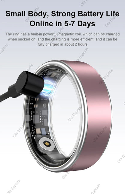 2025 Smart Ring Gesture Control Wireless Bluetooth Heart Rate Blood Pressure Monitor 5ATM Waterproof Health Smartring Men Women