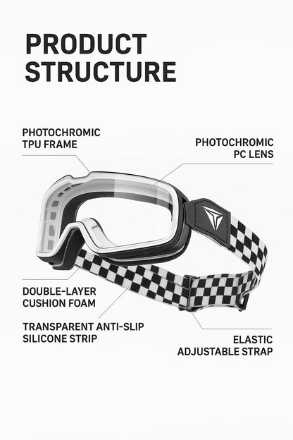 Motowolf Motocross Goggles Photochromic Windproof UV Protection Riding Glasses Men Women Outdoor Motorcycle Dustproof Eyewear