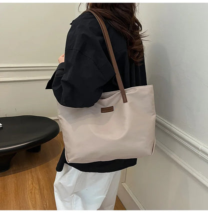 Casual Women's Oxford Cloth Shoulder Bags College Commuter Ladies Waterproof Tote Shopping Bag Large Capacity Female Handbags
