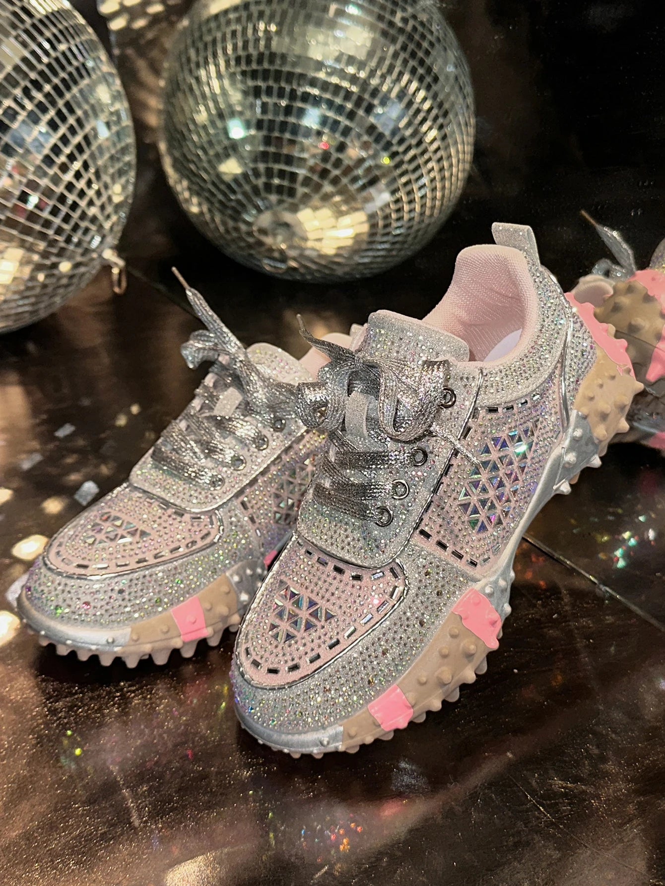 Women's Sport Shoes Crystal Sneakers Casual Flats Platform Shoes Woman 2025 Designer Brand Hiking Running Shoes Mujer
