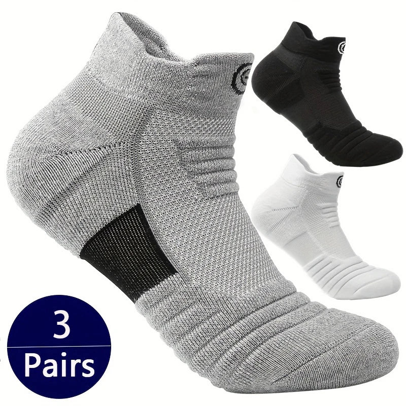 3/6 Pairs Sports Socks For Man High Quality Comfortable Breathable Basketball Short Socks Casual Fashion Low-cut Ankle Socks