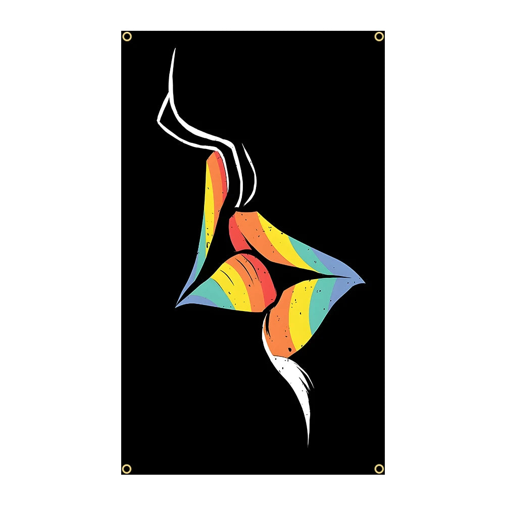 LGBTQ Rainbow GAY Bisexual Pride Flags Polyester Digital Printing Banner for Bedroom Wall Art Out Door Tapestry Decoration