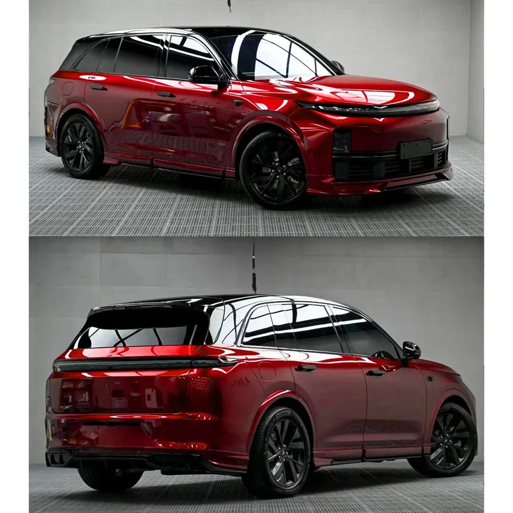 Red Series Wrap Vinyl Car Wrapping Film Bubble-free Vehicle Decoration PET Waterproof External Car Stickers Carbon Fiber Glossy
