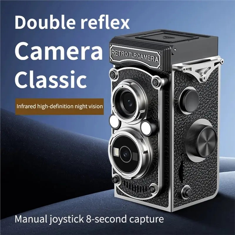 BNVN-Retro Camera Dual Lens Design Function Manual Joystick Operation HD Infrared Night Vision Nostalgic Portable
