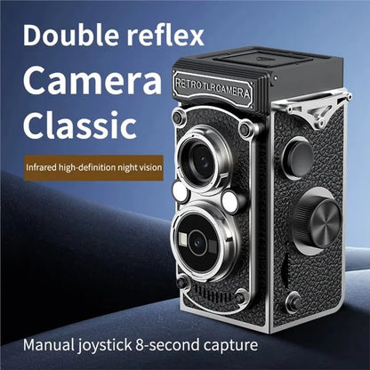 BNVN-Retro Camera Dual Lens Design Function Manual Joystick Operation HD Infrared Night Vision Nostalgic Portable