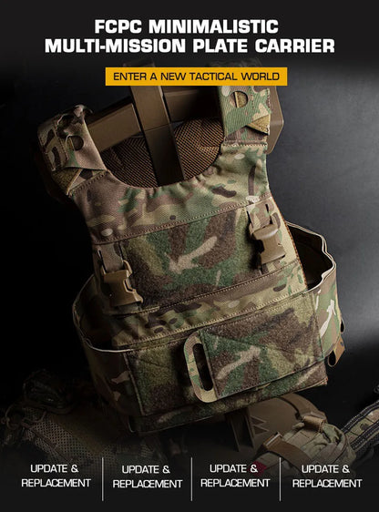 Tactical Vest Ferro FCPC Low Visibility Hunting Combat Plate Carrier 25MM Buckle Expansion CS Airsoft Games Multi-Mission Gear