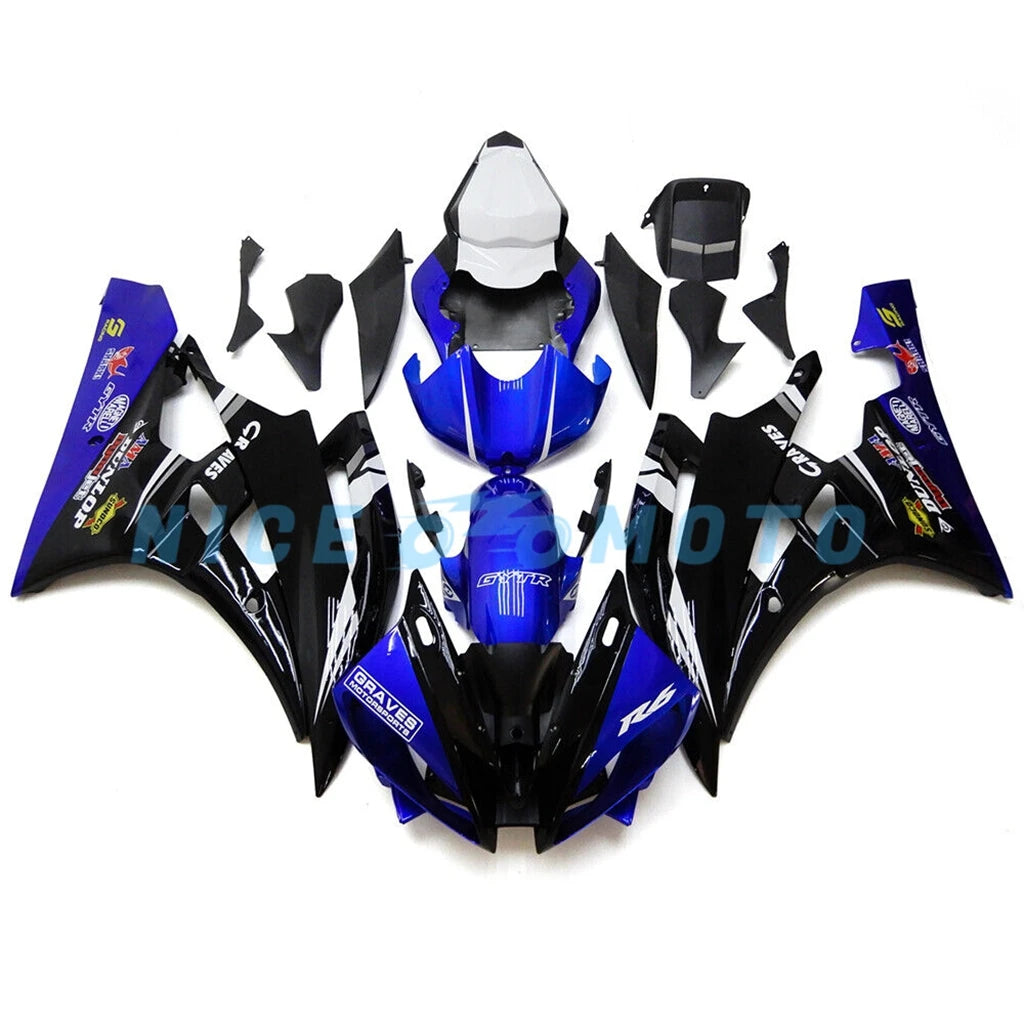 100% Fit Fairings Set for YAMAHA YZF R6 2006 2007 YZFR6 06 07 YZF-R6 ABS Plastic Injection Motorcycle  kit
