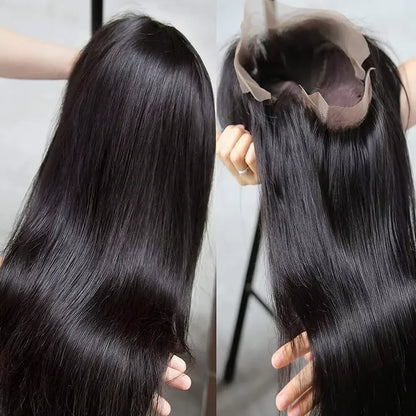 300% 13x6 HD Lace Frontal Wig 100% Raw Human Hair Straight Lace Front Wig 30 36 Inch 5x5 HD Lace Glueless Wig No Glue Human Hair
