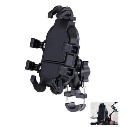 Shock Absorption Phone Holder for Motorcycle Bike Stable Anti-shake 360° Rotation Adjustment Moto Handlebar GPS Navigation Brack