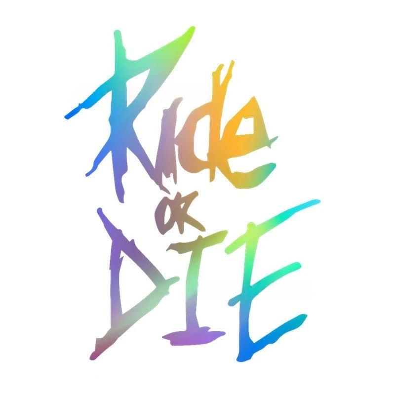 Ride or Die Bike Frame Stickers Bicycle Top Tube Waterproof Decals for MTB Bicycle Decorative Frame Bike Motorcycle Accessories