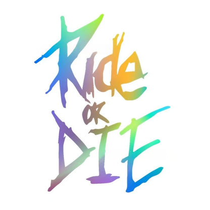 Ride or Die Bike Frame Stickers Bicycle Top Tube Waterproof Decals for MTB Bicycle Decorative Frame Bike Motorcycle Accessories