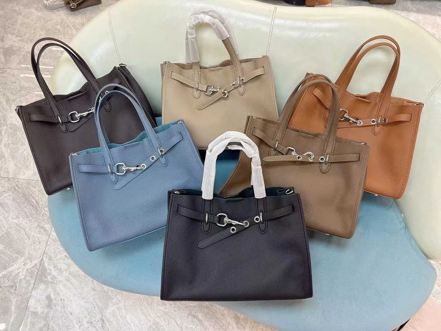 Mendy Large Women's Bag Hand Bags Genuine leather Tote Bag Lady Female Fashion Designer Luxury Business Shoulder Bag New In