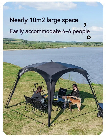 BLACKDOGAutomatic Dome Shelter Tent Self-supporting Quick Open Black Coating Outdoor Camping Canopy Expand Tarp Traveling Family