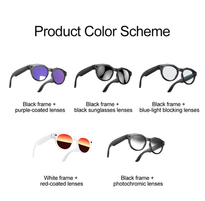 AI Smart Glasses 800W Pixel 4K HD Camera Recording Sunglasses Call WIFI Transmission Voice Assistant Smart Translation Glasses