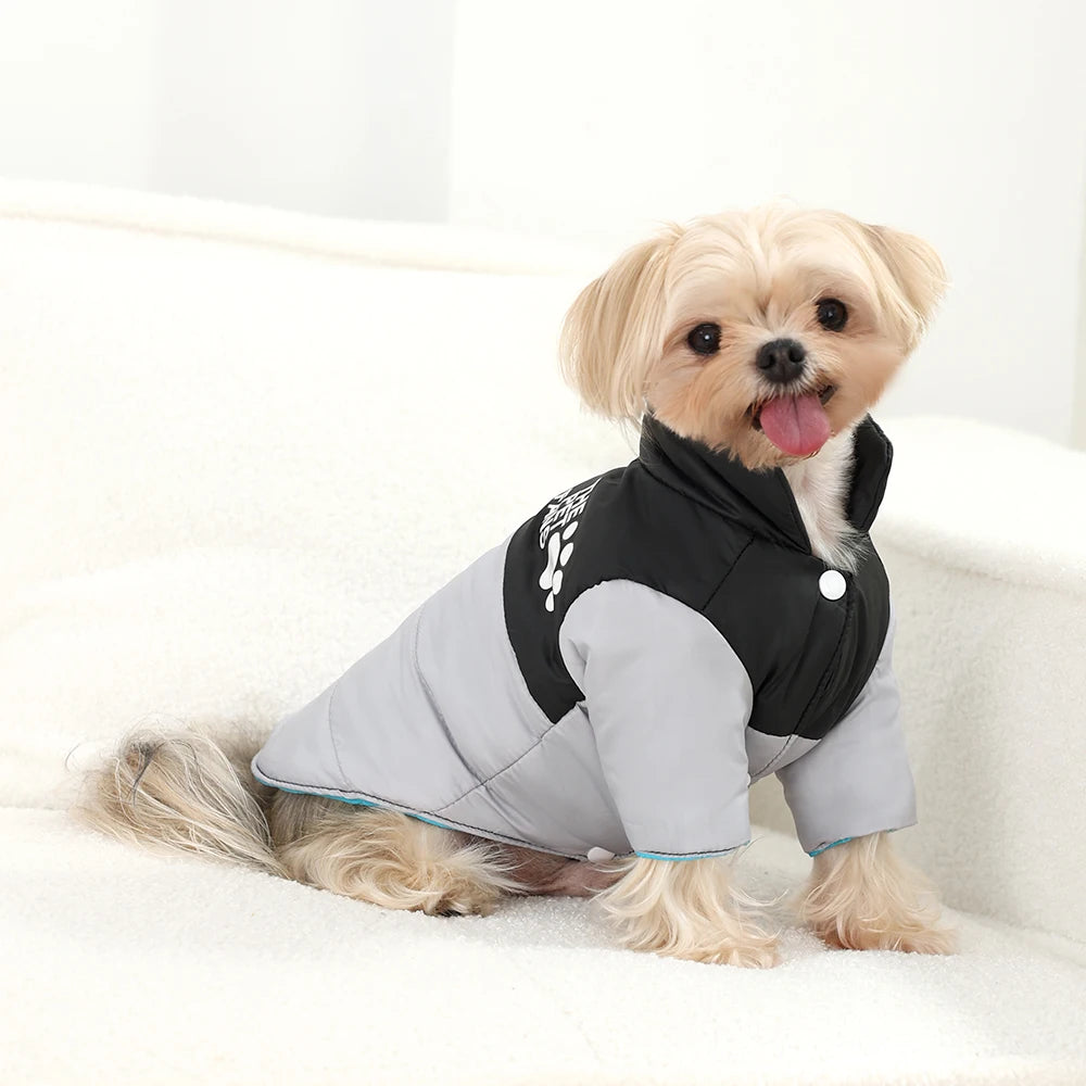 Reversible Pet Coat In Winter For Small Medium Dogs Cats Waterproof Pets Clothes Solid Warm Puppy Kitty Sphynx Chihuahua Jacket