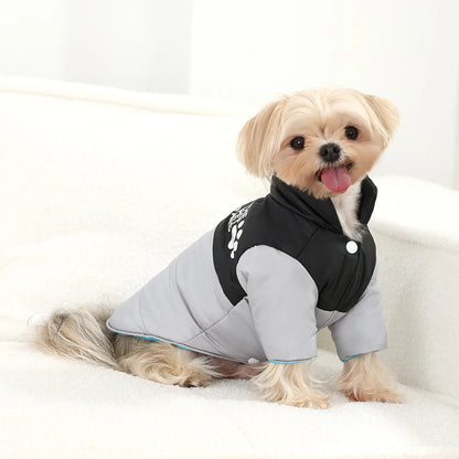 Reversible Pet Coat In Winter For Small Medium Dogs Cats Waterproof Pets Clothes Solid Warm Puppy Kitty Sphynx Chihuahua Jacket