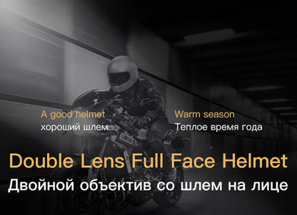 Motorbike Helmet  For Adults Motocross Helmets Casco Motorbike Helmet Full Face  Modular Dual Lens Double Visors