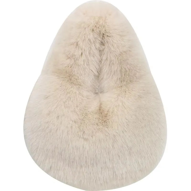 Winter Shoulder Bags Casual Furry for Women Solid Color Soft Plush Ladies Clutch Purse Handbags Lightweight Female Hobos Bag