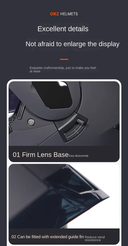 2025 professional motorcycle sports flip helmet ABS material modular dual lens full face helmet DOT certification