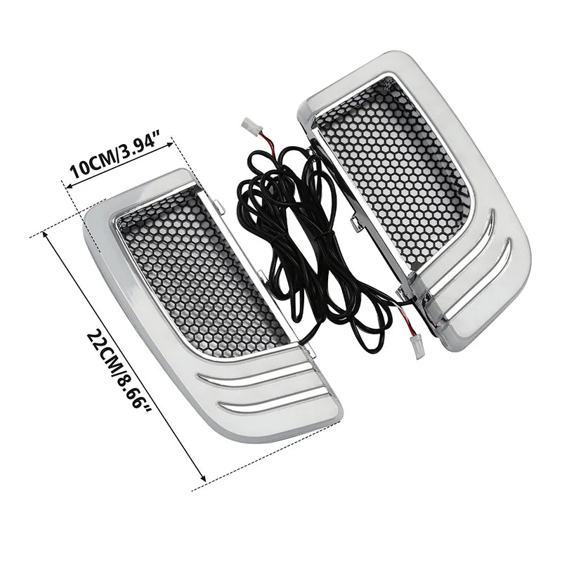 Motorcycle Fairing Lower Grills LED Turn Signal Light blinker For Harley Touring Road King Electra Glide FLHTK CVO Limited 14-23