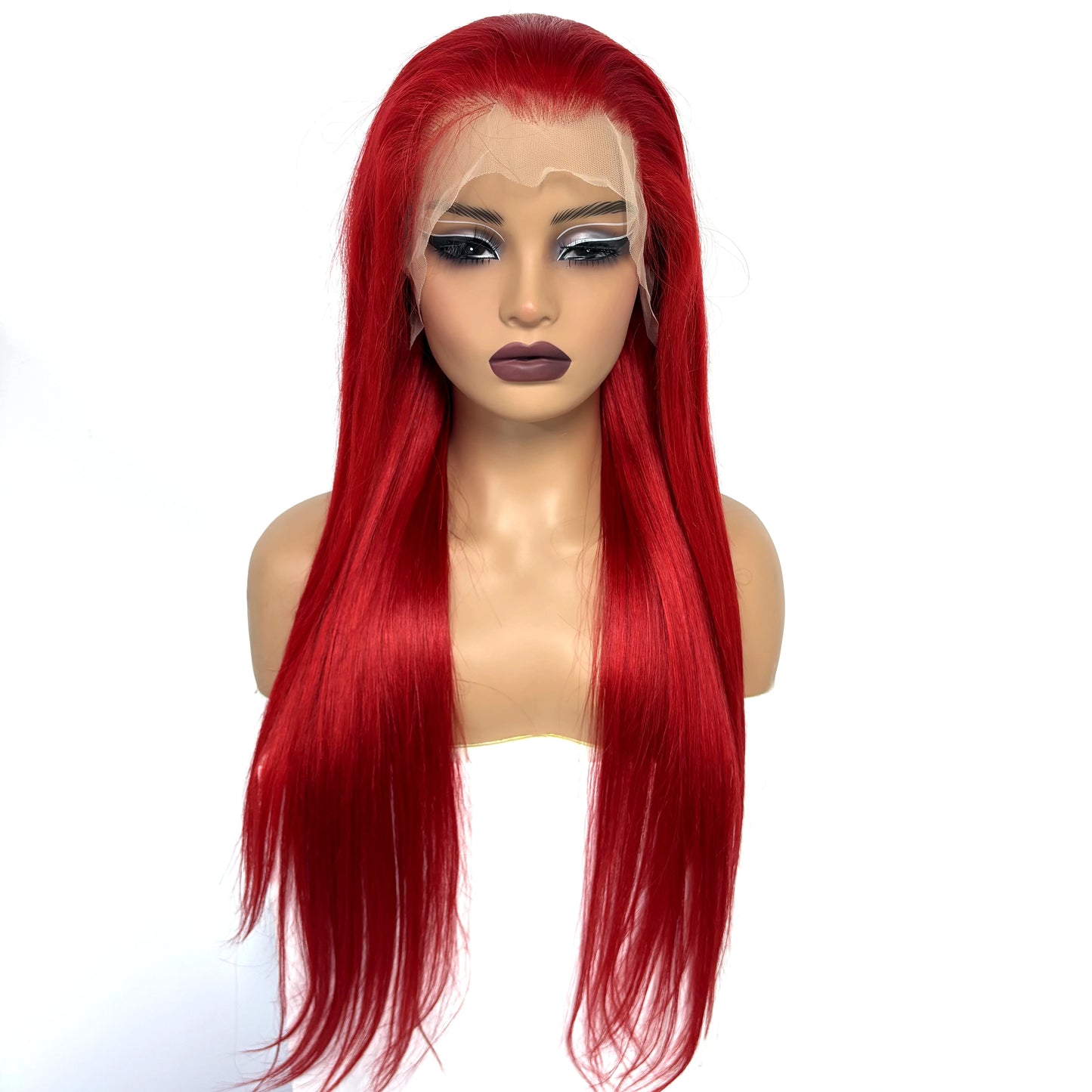 13x4 Lace Frontal Pink Straight Human Hair Wig 26 28inch 250 Density Pre Plucked Red Hair Wig Grey Lace Front Wigs for Women