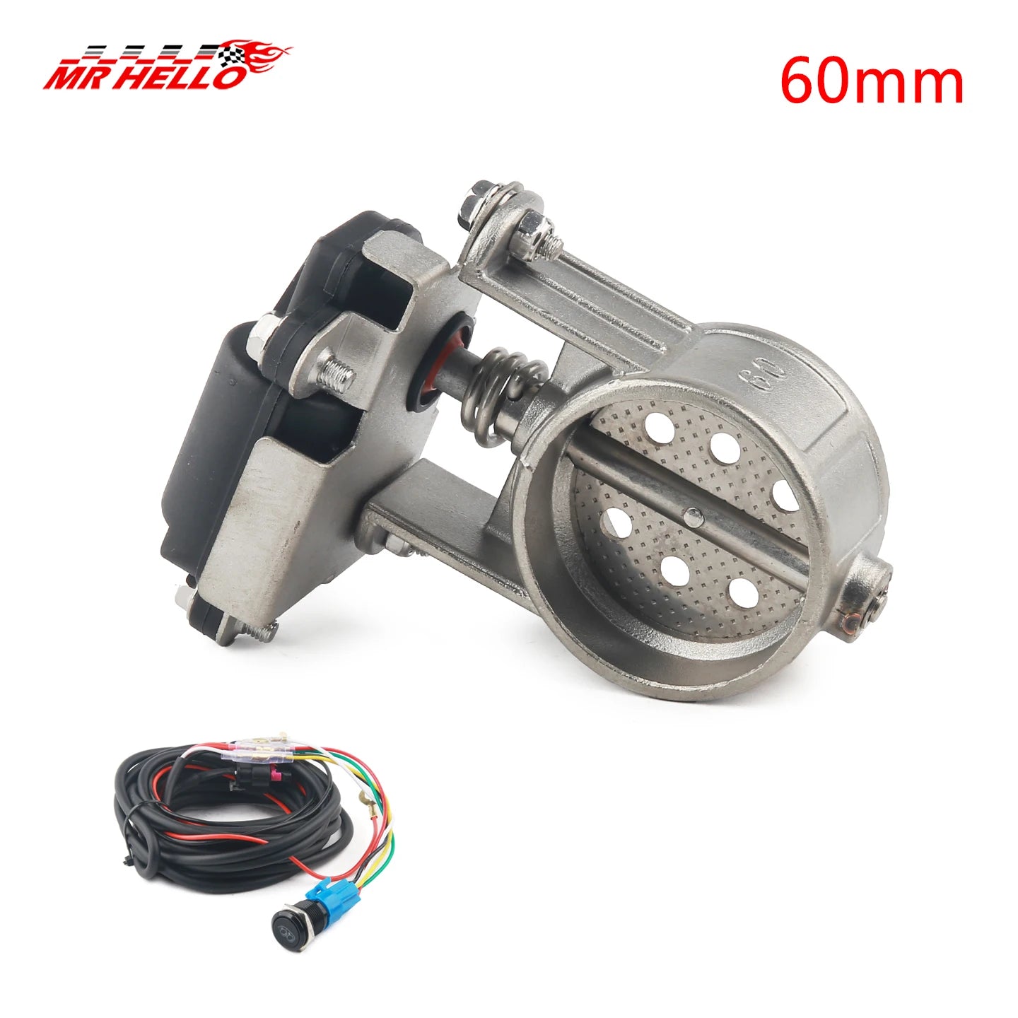 Stainless Steel Electric Exhaust Control Valve Electric Valve Unit button Control 51/60/63/70/76MM Control Valv