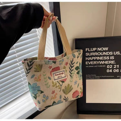 Large Capacity Niche Single Shoulder Bag for Women, Ins Style Canvas Bag, Tote Bag for Class, Commuting Bag