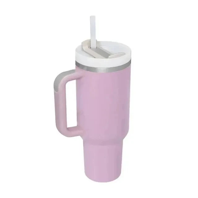 40oz H2.0, 304 Stainless Steel Vacuum Insulated Tumbler With Lid Straw For Water Cold Warm Thermal Coffee Car Cup