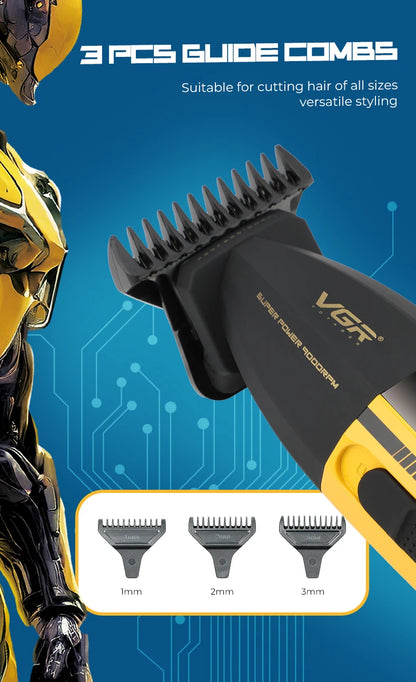 VGR Hair Trimmer Professional Hair Cutting Machine Electric Clippers Cordless Barber Haircut Rechargeable Trimmer for Men V-285